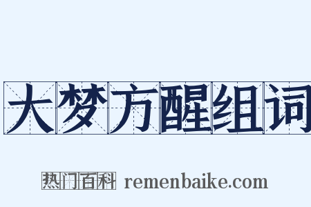 大梦方醒组词是什么意思的图片